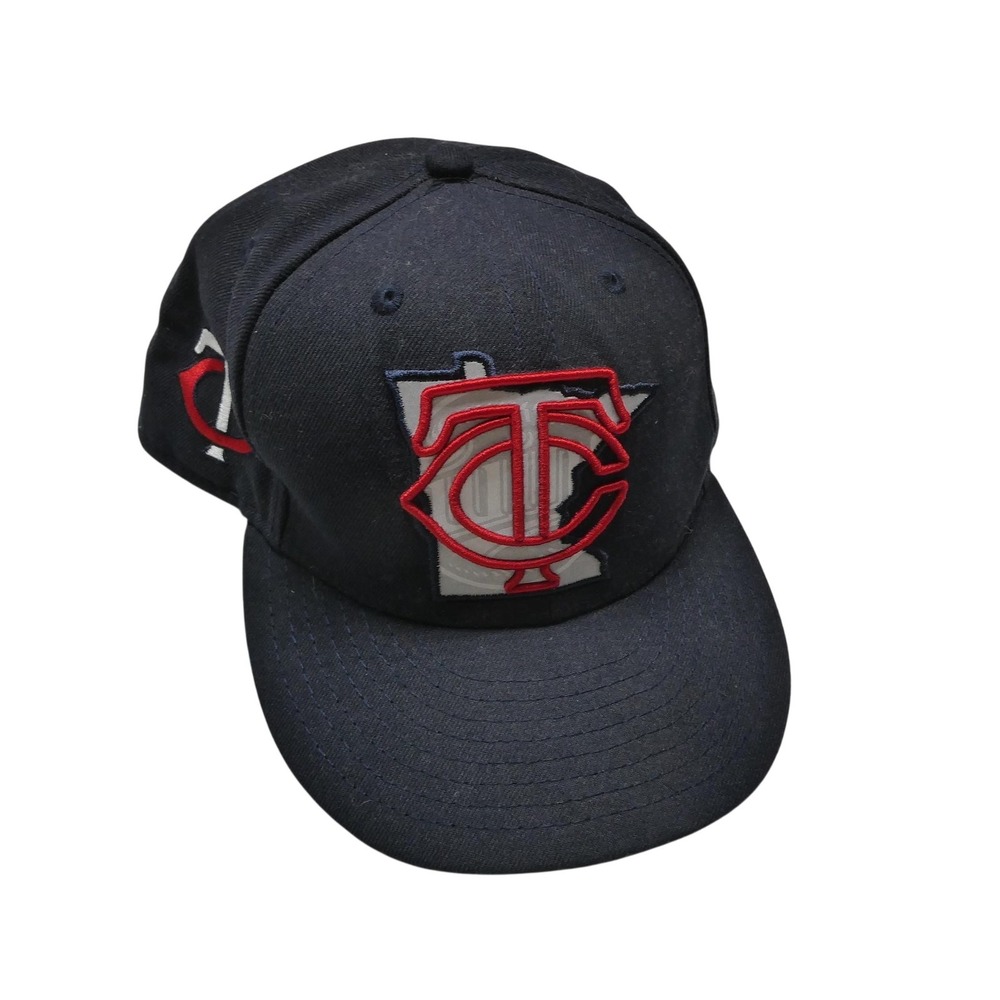 Minnesota Twins Hat Cap Fitted Mens 7 3/8 Blue MLB Baseball 59FIFTY New Era